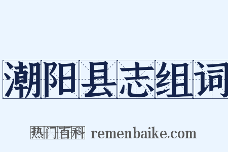 潮阳县志组词是什么意思的图片